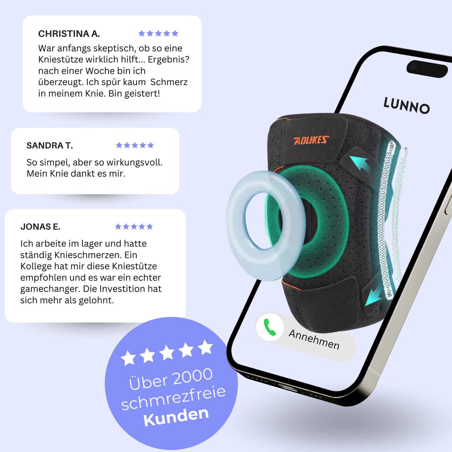 AOLIKES - Orthopädische Kniebandage